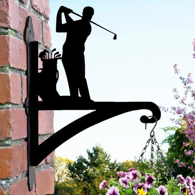 Golfer Metal Hanging Bracket Plant Stand PS055