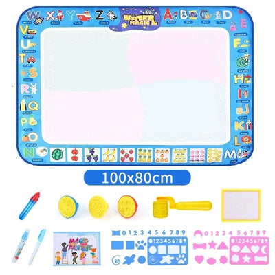 Water Doodle Mat, Aqua Painting Drawing Mat Mess Free Learning Toy Mat