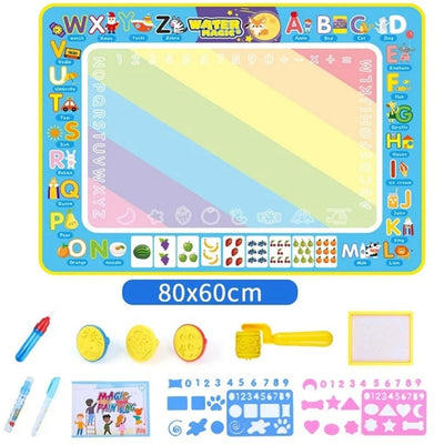 Water Doodle Mat, Aqua Painting Drawing Mat Mess Free Learning Toy Mat