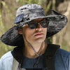 Outdoor Wide Brim Sun Hat With Solar Fan