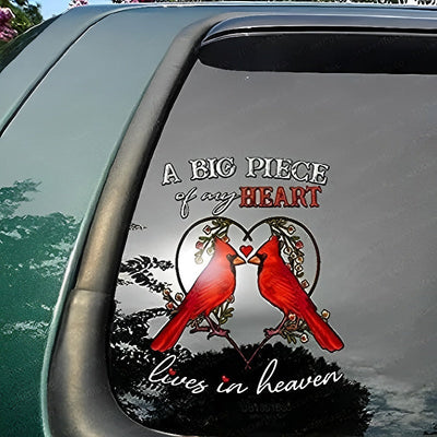 Cardinal Sticker - My Big Piece of Heart Decal🐦