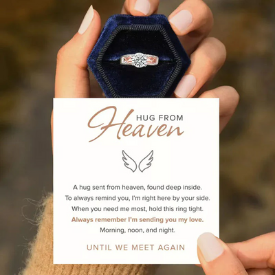 Hug From Heaven Circle Wings Memorial Ring