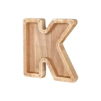 Wooden Letter Piggy Bank - Unique Gift For Your Child