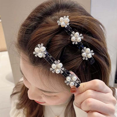 Floral Braided Hair Clips