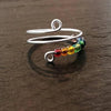 To My Daughter - Drive Away Your Anxiety Rainbow Beads Fidget Ring