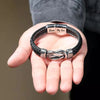 To My Son - "Mother and Son Forever Linked Together" Braided Leather Bracelet