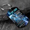 Dad To Son - Let It Go - Wolf Multi Colors Personalized Keychain - A882