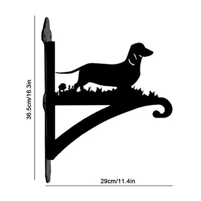 Dachshund Dog Metal Hanging Bracket Plant Stand PS081