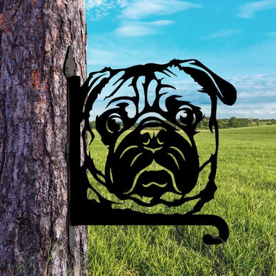 Pug Face Metal Hanging Bracket Plant Stand PS016