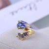 Gold Topaz Dragon Ring Adjustable Ring Size For Women/ Men