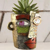 Handmade Picassoo Antique Bronze Abstract Beauty Face Flower Pot