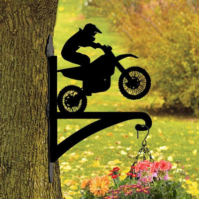 Dirt Bike Metal Hanging Bracket Plant Stand PS057