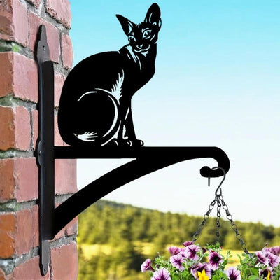 Sphynx Cat Metal Hanging Bracket Plant Stand PS120