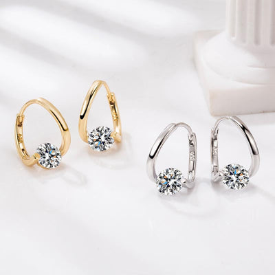 Diamond Round Stud Earrings