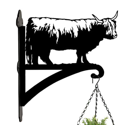 Highland Cow Metal Hanging Bracket Plant Stand PS008