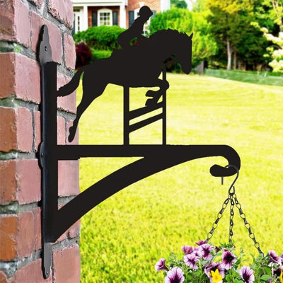 Showjumping Horse Metal Hanging Bracket Plant Stand PS069