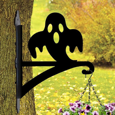 Halloween Ghost Metal Hanging Bracket Plant Stand PS172