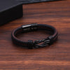 Forever Linked Together Black Braided Leather Bracelet🔗