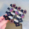 Sparkling Crystal Stone Braided Hair Clips