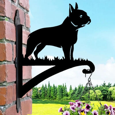 Boston Terrier Metal Hanging Bracket Plant Stand PS089