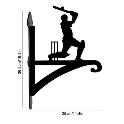 Cricket Player Metal Hanging Bracket Plant Stand PS054