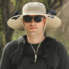 Outdoor Wide Brim Sun Hat With Solar Fan