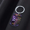 Never Give Up - Wolf Multi Colors Personalized Keychain