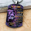 Never Give Up - Wolf Multi Colors Personalized Keychain