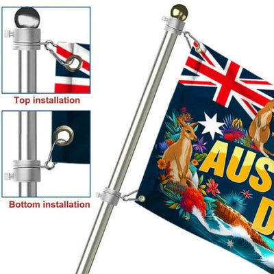 Happy Australia Day Grommet Flag