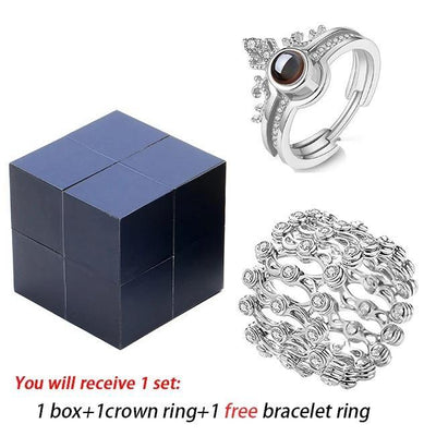 【Buy 1 Get 1 Free】Creative S925 Silver Ring, Bracelet And Puzzle Jewelry Box