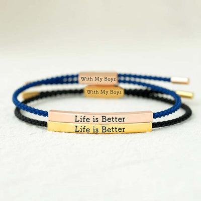 Life is Better With My Boys Tube Bracelet