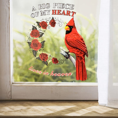 Cardinal Sticker - My Big Piece of Heart Decal🐦