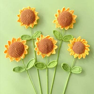 Handmade Knitted Décor Gift - Sunflower