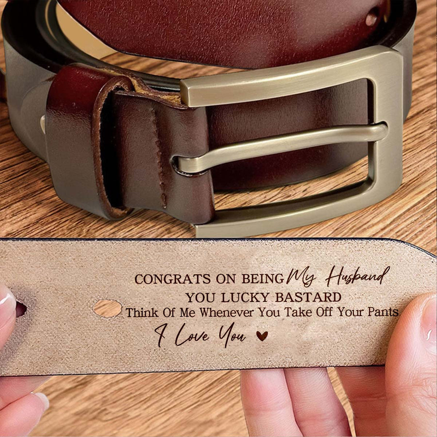 Congrats On Being My Husband - Leather Belt