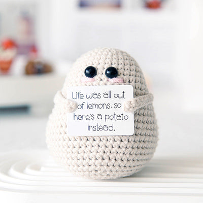 Handmade Emotional Support Gift - Life Potato - White