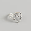 Sterling Silver Heart Wire Ring