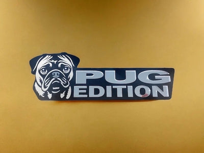 Pug Car Badge Laser Cutting Car Emblem CE048