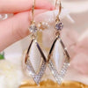 Fashion Rhombus Zircon Earrings