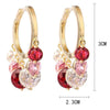 Shiny Colorful Zircon Drop Hoops