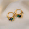 Shiny Colorful Zircon Drop Hoops