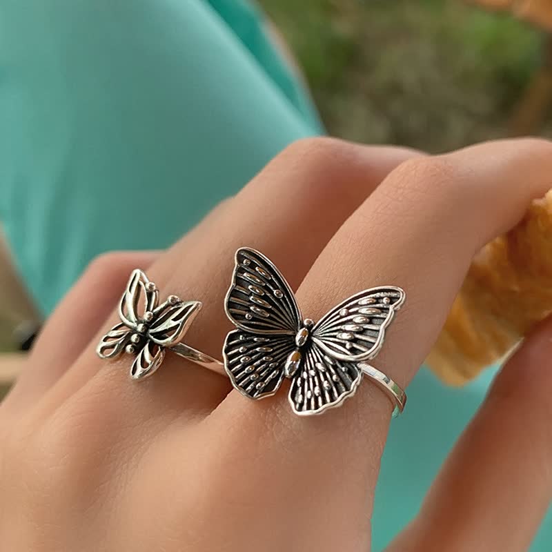 🦋 Sterling Silver Vintage Butterfly Ring