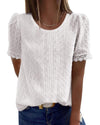 Lace Round Neck Blouse (3 COLORS)