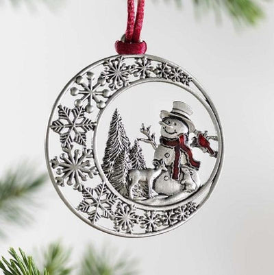 SOLID PEWTER CHRISTMAS TREE ORNAMENT