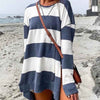 Striped Long Sleeve Pullover (4 COLORS)