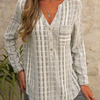 Plaid Relaxed Fit Button Front Top