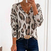 Leopard Print V Neck Top