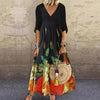 Autumn Flower Smock Dress