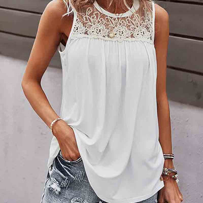 Lace Embroidered Tank Top