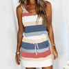 Cute Striped Drawstring Dress