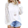 Women’s Lace Long Sleeve Tops Fall Casual Loose Blouses T-Shirts Tops